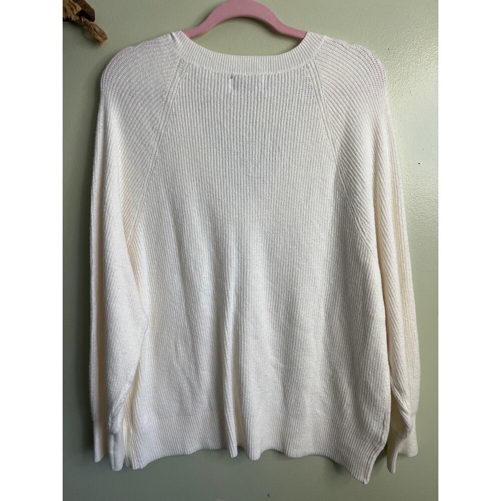 Old Navy good v-neck pullover creme de La sweater, size 2X, MSRP $37, NWT - Picture 10 of 10